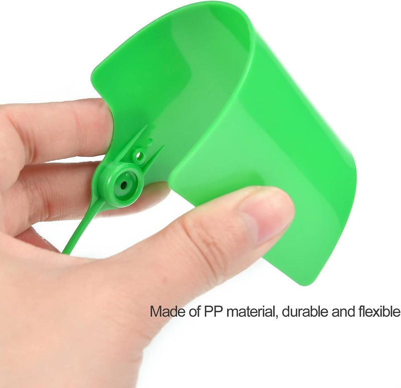 LeadSeals 100 Plastic Tags Shipping Tags Water Proof Tags for Labeling Shipping Labels Security Seals Writable Marker Ties Hanging Tags Storage Tag with One Marker Pen (Green) - Image 3